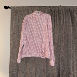 Pink and white Dior Women's Sweater